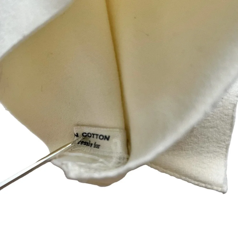 NWOT Vintage White Cotton Forearm 3/4-length Formal Evening Gloves Made in Italy